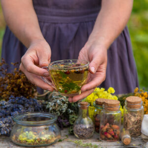 Herbal Tea and Teacup Blooms